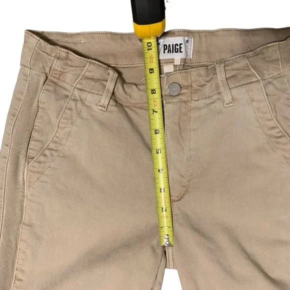 Paige Joggers Womens Size 27 Grosgrain Side Stripe Ankle Zip Color Vintage Oak - Picture 9 of 9